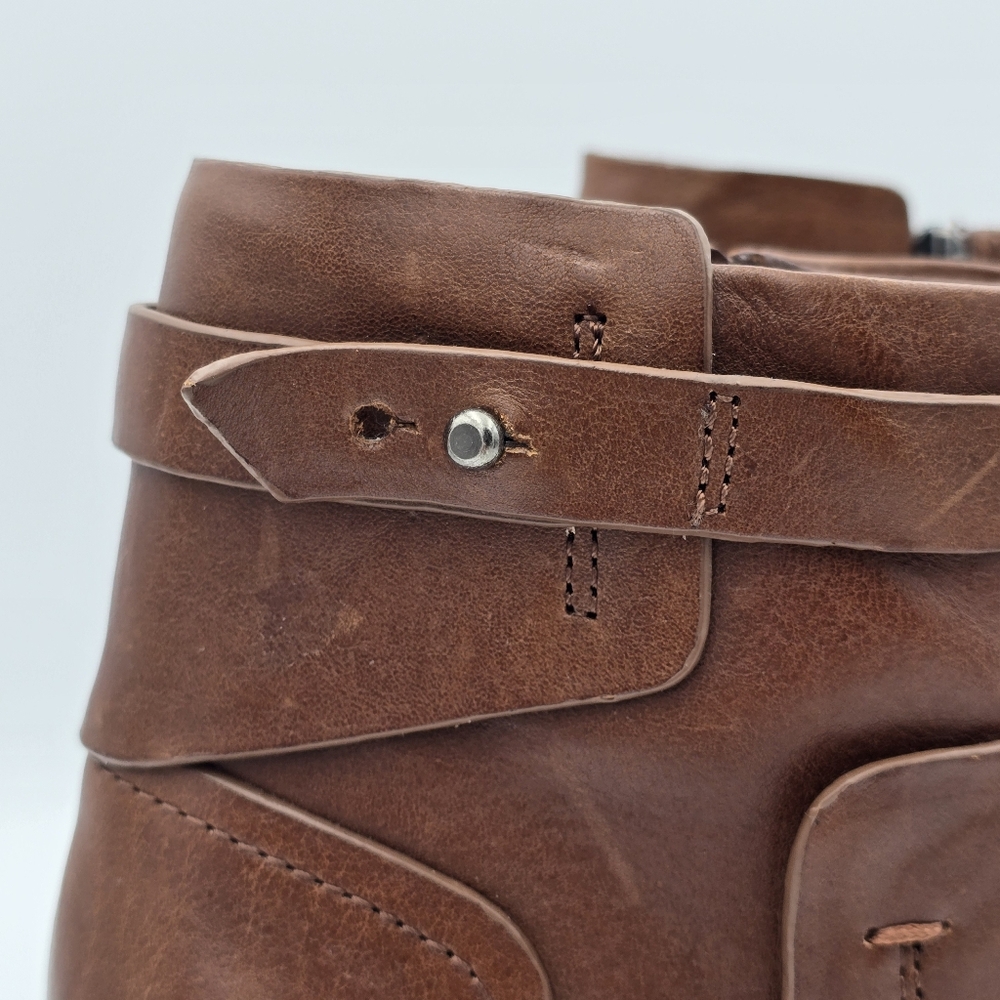 Like-New Vince Camuto Faythe Layered Heeled Ankle Booties, Brown, Women's 7.5M - Picture 2 of 16